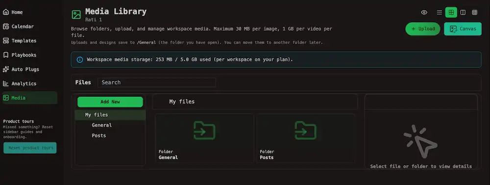 Open OpenQuok Media Tab on the Left Sidebar
